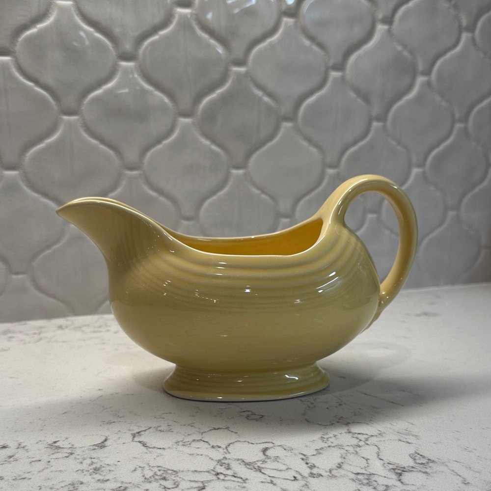 Fiestaware Pale Yellow Gravy Boat